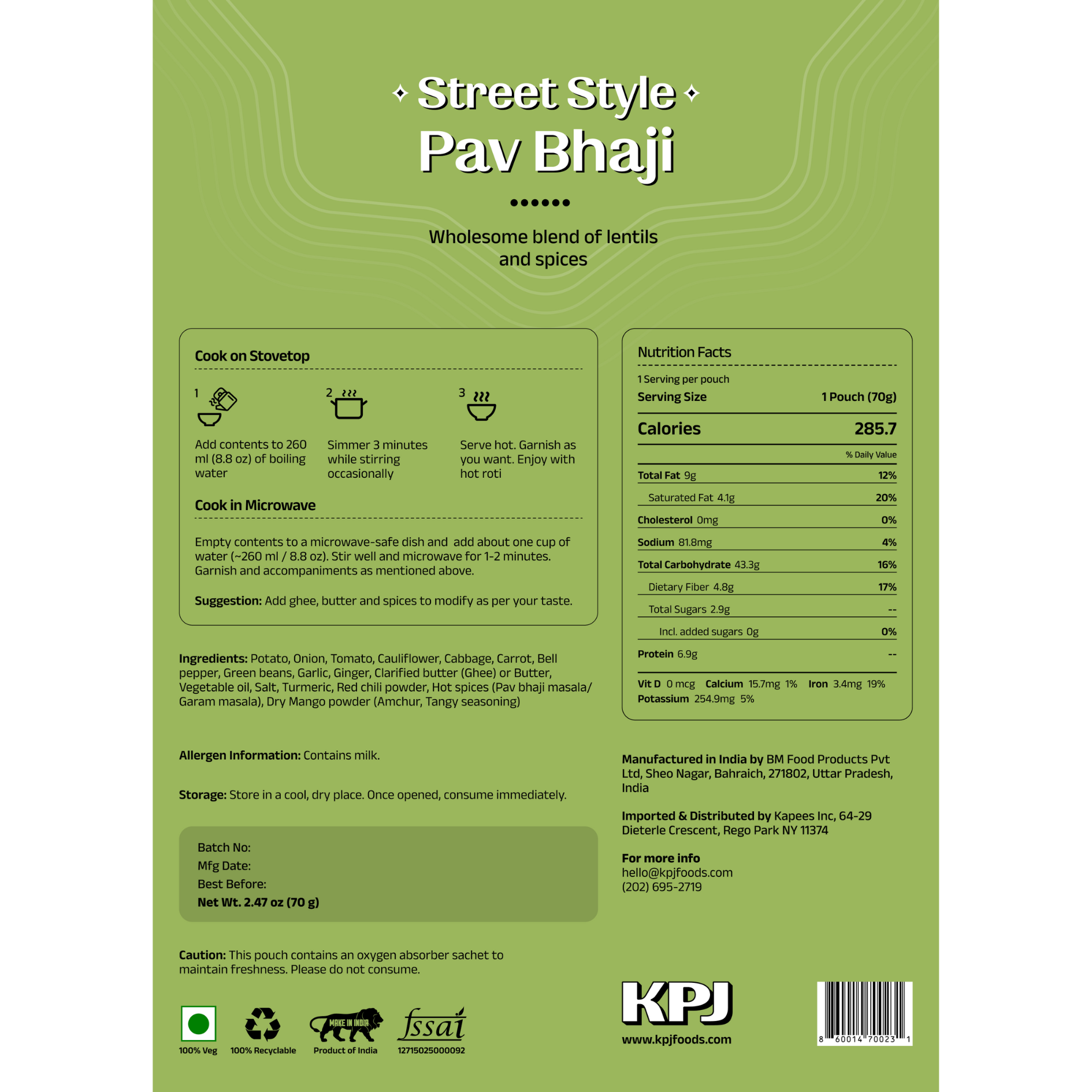 Street Style Pav Bhaji